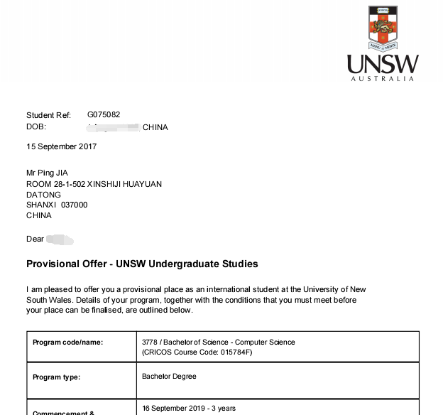 高中毕业一年后成功申请到澳洲三所顶尖大学 高中毕业一年后成功申请到澳洲三所顶尖大学