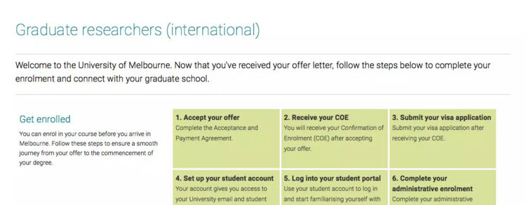 一封来自墨尔本大学的新生入学指南